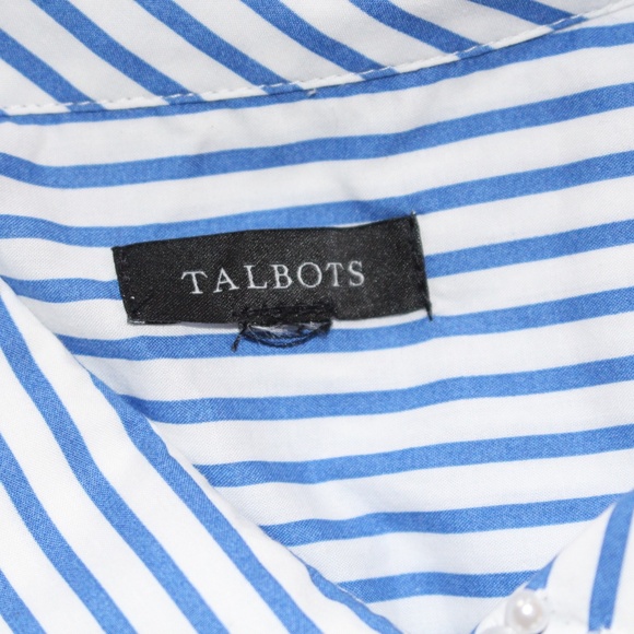 Talbots, Daffodil Stripe shirt Embellished with Pearls and Rhinestones - Picture 11 of 12